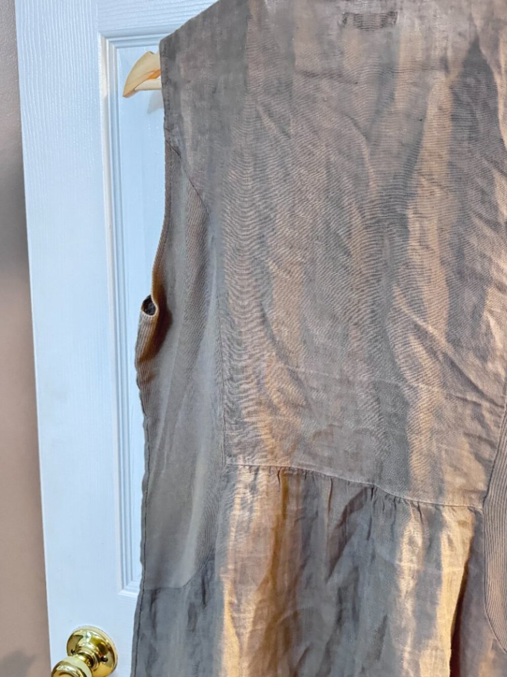 Lina Tomei Beaded Linen Summer Dress - Picture 5 of 9